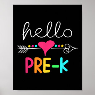 Affiche Premier Jour De Pré K Bonjour Retour À L'École Ens