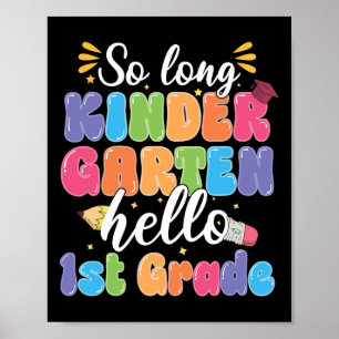 Affiche Premier Jour D'école Au Revoir Maternelle Bonjour
