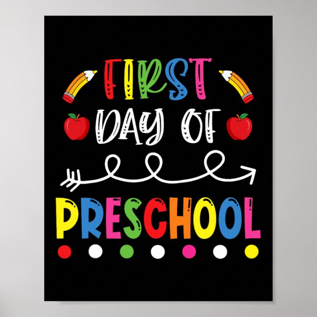 Affiche Premier Jour D'Enseignement Préscolaire Retour À L (Devant)