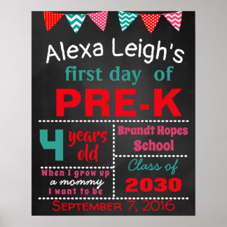 Affiche Premier jour du panneau de signalisation de l'écol