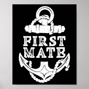 Affiche Premier lieutenant yacht navire mer bateau