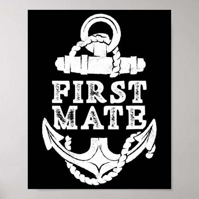 Affiche Premier lieutenant yacht navire mer bateau  (Devant)
