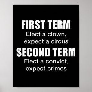 Affiche Premier Mandat Élisez Un Clown, Attendez Un Cirque