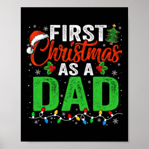Affiche Premier Noël Comme Papa Noël Éclairage Nouveau Pèr