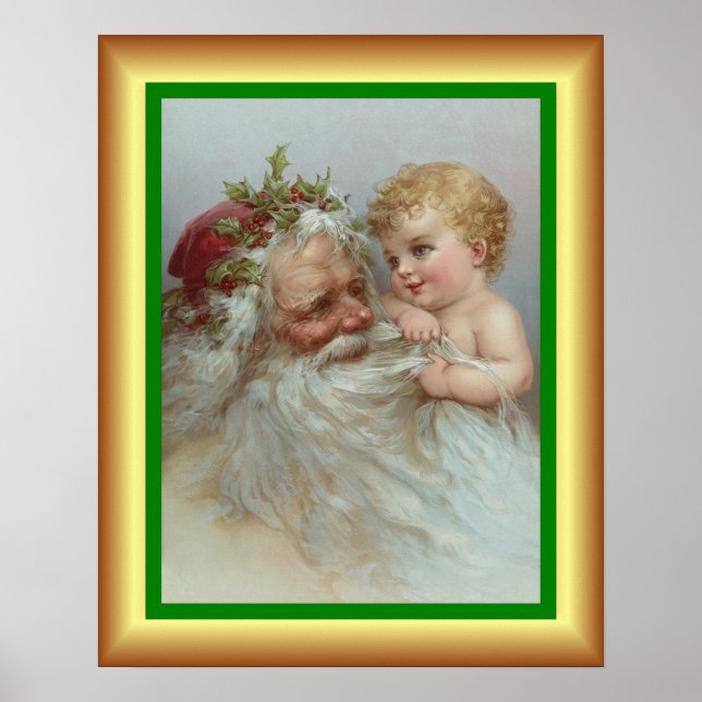 Affiche Premier Noël du Bébé, Père Noël ~ (Devant)