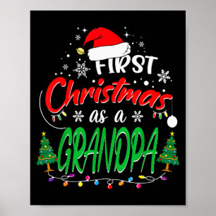 Affiche Premier Noël en tant que grand-père Nouveau grand-
