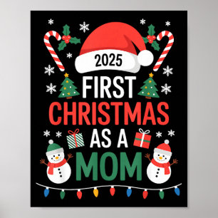 Affiche Premier Noël en tant que maman 2025 Famille tenue