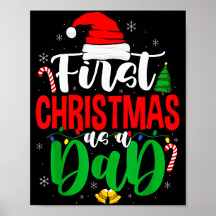 Affiche Premier Noël en tant que papa Nouvellement papa 1e