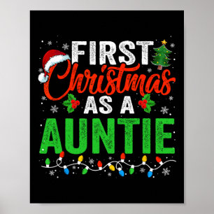 Affiche Premier Noël En Tant Que Tante Xmas Lights Family