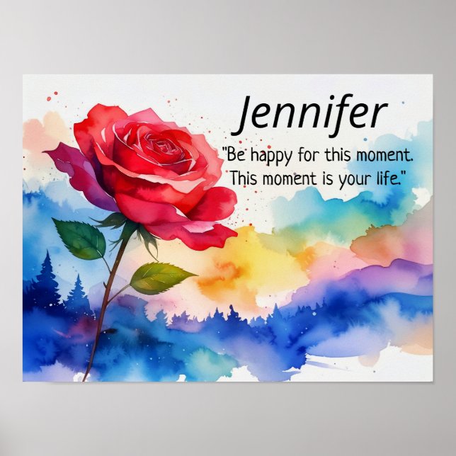 Affiche PREMIER NOM _ PERSONNALISER JENNIFER Prénom (Devant)