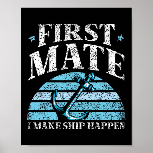 Affiche Premier Officier Je Fais Arriver le Bateau Yacht M (Devant)