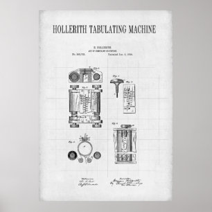 AFFICHE PREMIER ORDINATEUR 1889