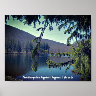 Affiche Premier réservoir à travers les arbres Motivationn