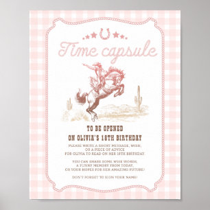 Affiche Premier Rodéo Signe de capsule temporelle pour 1er