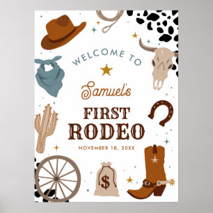 Affiche Premier Rodéo Western Boy Premier anniversaire Bie