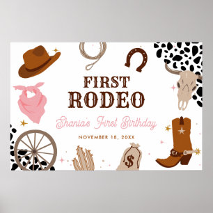 Affiche Premier Rodéo Western Wild West Girl Premier anniv