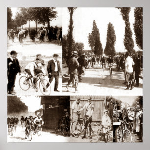 Affiche Premier Tour de France 1903 Début à Fin Collage