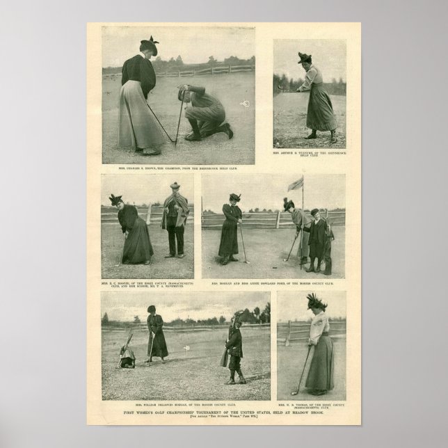 Affiche Premier Tournoi de golf féminin des États-Unis - I (Devant)