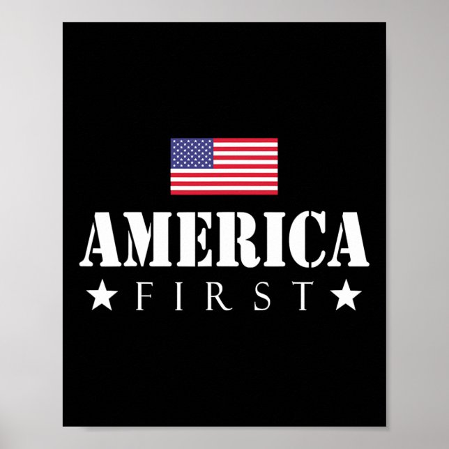 Affiche Premier Trump 2024 L'Amérique d'abord (Devant)