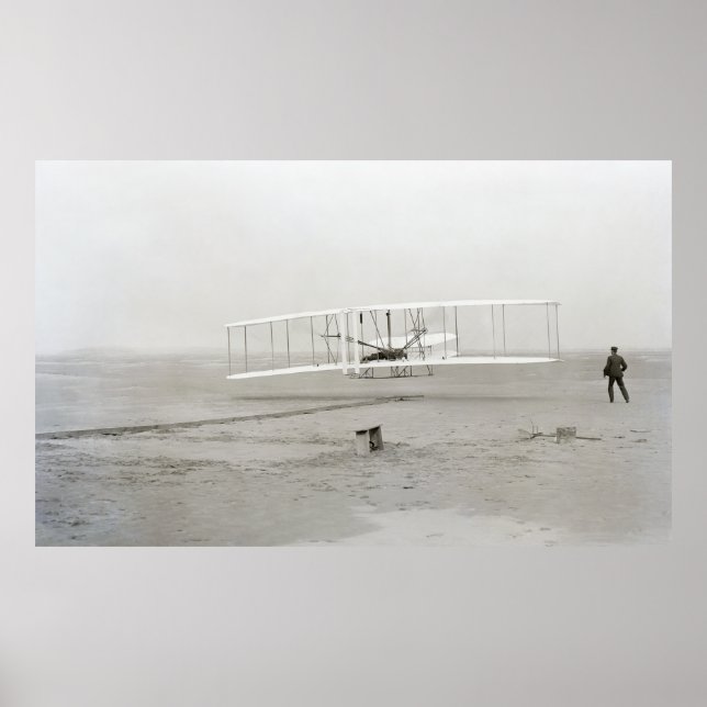Affiche PREMIER VOL D'AÉRONEF - Wright Bros 1903 (Devant)