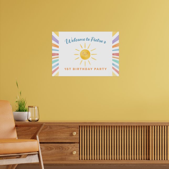 Affiche Premier voyage autour du soleil 1er anniversaire B (Salon 2)