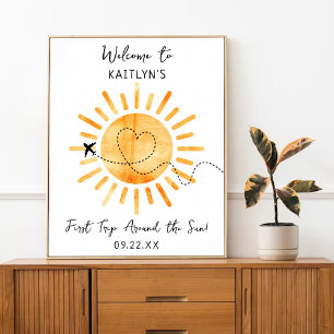Affiche Premier Voyage Autour Du Soleil 1Er Anniversaire B