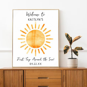 Affiche Premier Voyage Autour Du Soleil 1Er Anniversaire B