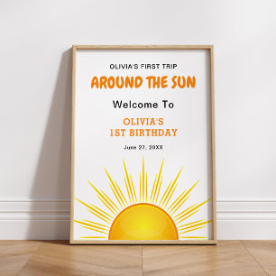 Affiche Premier voyage autour du soleil 1er anniversaire B