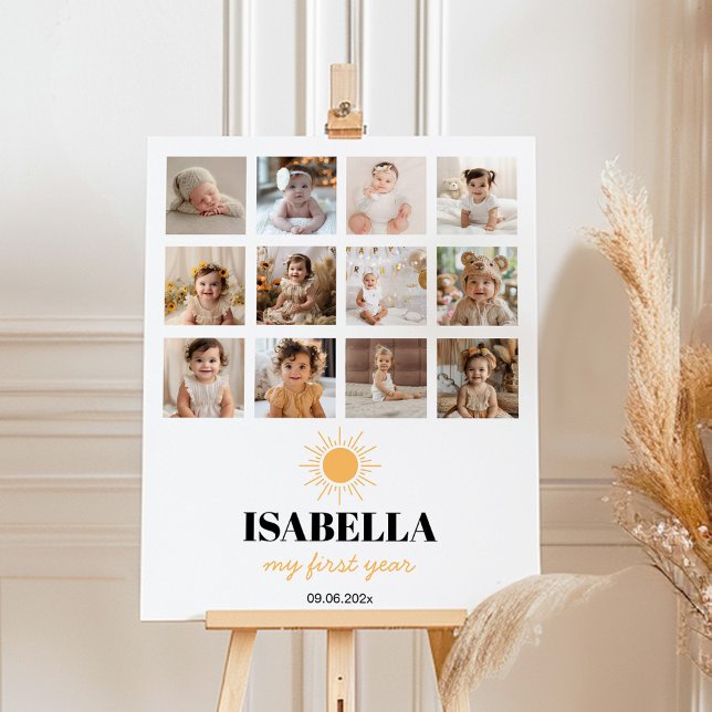 Affiche Premier voyage autour du soleil Anniversaire Poste (Créateur téléchargé)