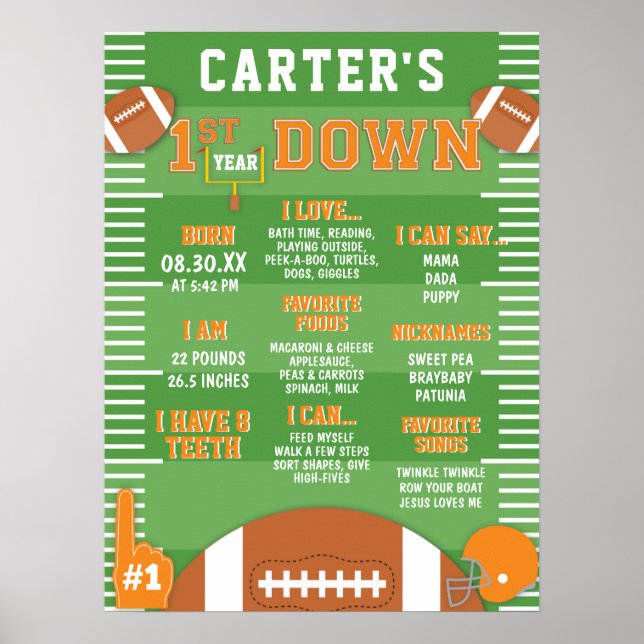 Affiche Première année Down Orange Football 1er Anniversai (Devant)