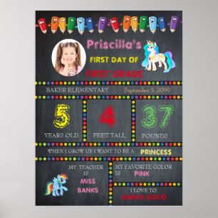 Affiche Première année maternelle, panneau de signalisatio