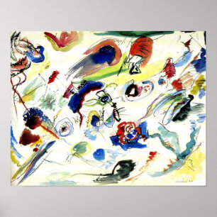Affiche Première aquarelle Abstraite par Wassily Kandinsky