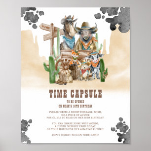 Affiche Première capsule temporelle du Far West Signe de R