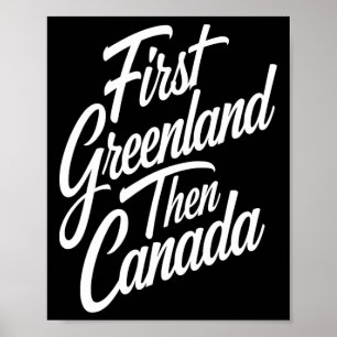 Affiche Première carte du Groenland par rapport au Canada 