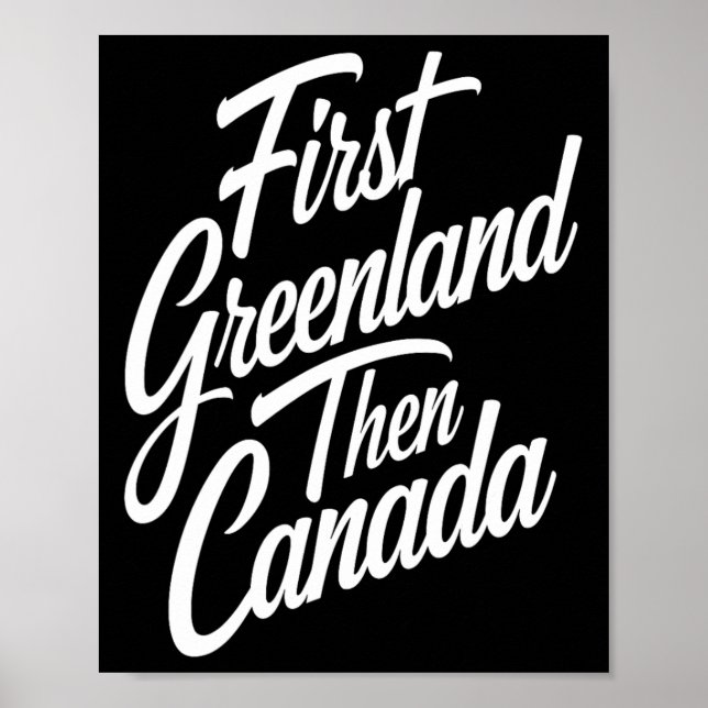 Affiche Première carte du Groenland par rapport au Canada  (Devant)