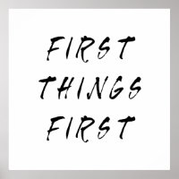 Première Chose Première Citation Slogan Style manu