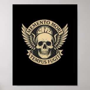 Affiche Première citation de Memento Mori Tempus Fugit Lat