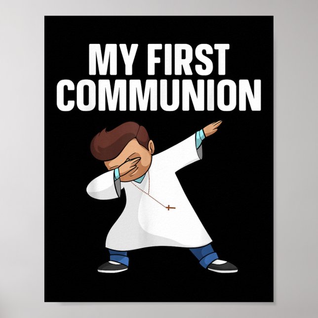 Affiche Première Communion Art Pour Garçons Filles Enfants (Devant)