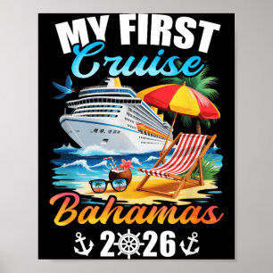 Affiche Première Croisière Bahamas 2026 Voyage de Vacances
