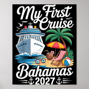 Affiche Première croisière Bahamas 2027 voyage de vacances