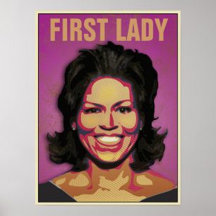 Affiche Première dame Michelle Obama - Customisée