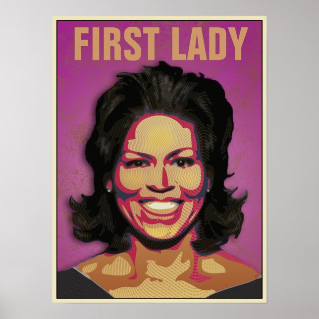Affiche Première dame Michelle Obama - Customisée (Devant)