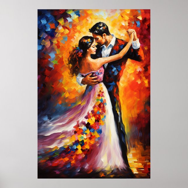Affiche Première Danse Romantique Couple Art (Devant)