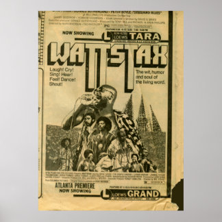 Affiche Première du film Ephemera Wattstax vintage 1973