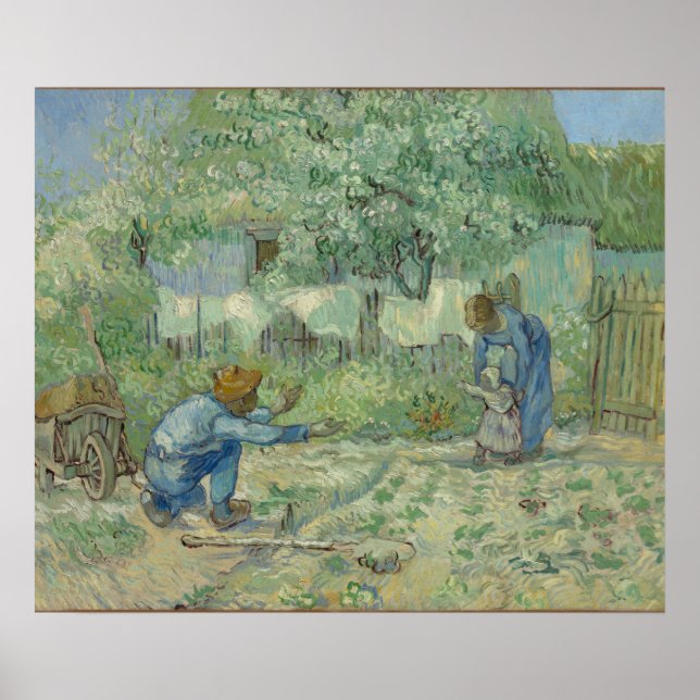 Affiche Première étape, après Millet par Vincent Van Gogh (Devant)