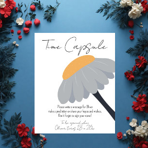 Affiche Première fête d'anniversaire Chamomile Fleur migno