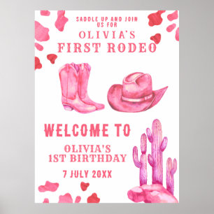 Affiche Première fête d'anniversaire de Pink Cowgirl