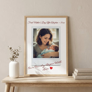 Affiche Première fête des mères après l'adoption en photo