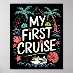 Affiche première fois croisière famille vacances bateau vo