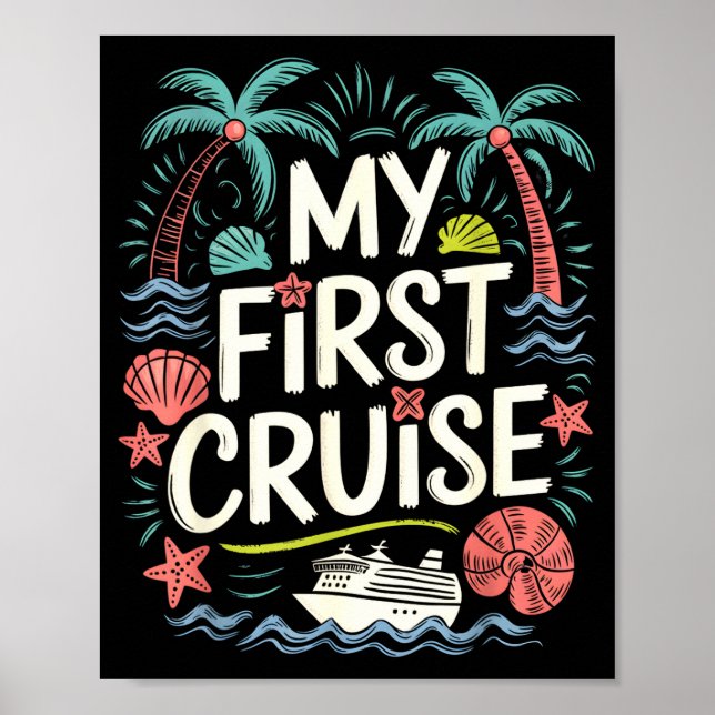 Affiche première fois croisière famille vacances bateau vo (Devant)
